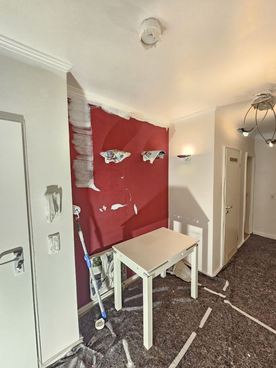 Flur vor der Wandgestaltung