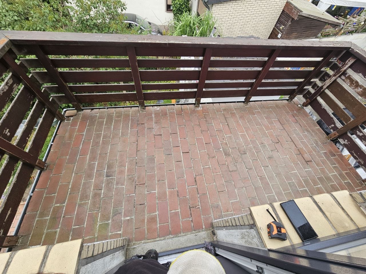 Balkon vor der Erneuerung des Bodens