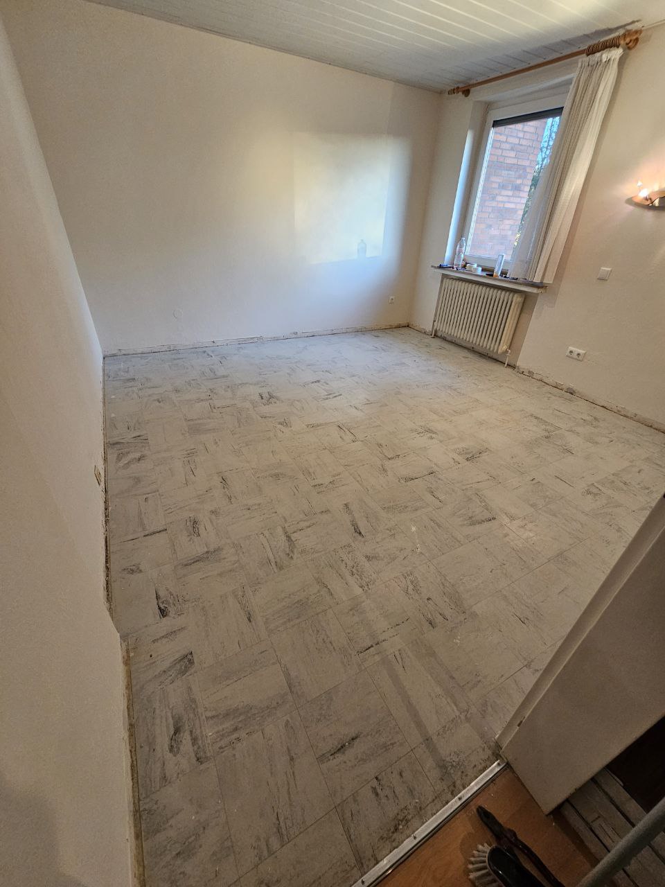 Wohnraum vor der Bodenverlegung
